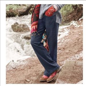 Sundance Georgia Wide Leg Plaid Pants